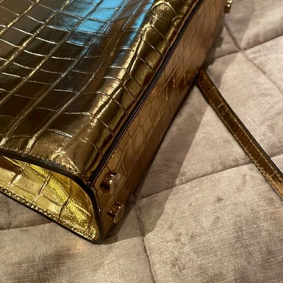 MICHAEL Kors Gold Leather Alligator Handbag or Crossbody NWTS